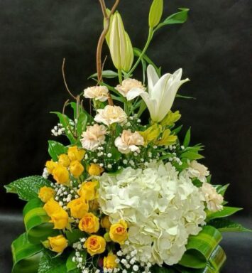 Tulip & white flower